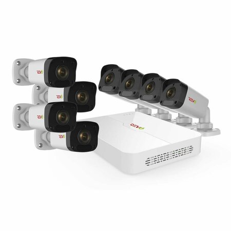 REVO AMERICA Ultra HD 8 Channel 2TB NVR Surveillance System with 8 x 2 Megapixel Cameras RU82B8E-2T